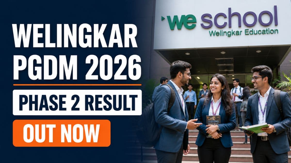Welingkar Phase 2 Merit Waitlist Results 2026 Announced
