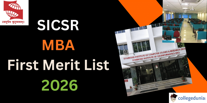 SICSR MBA First Merit List 2026 Out 