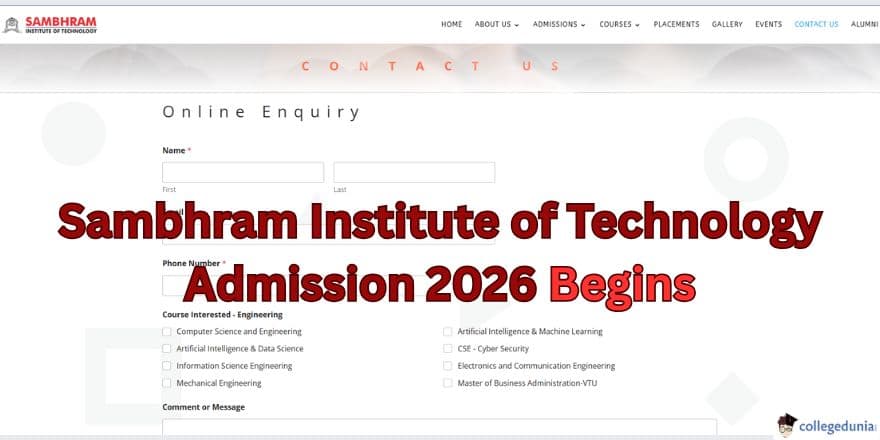 Sambhram Institute of Technology Admission 2026 Begins