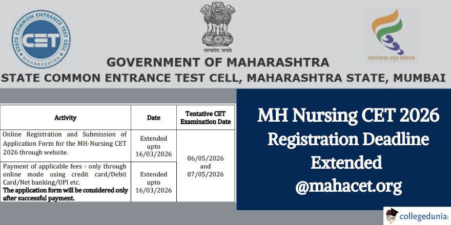 MH Nursing CET 2026 Registration Deadline Extended