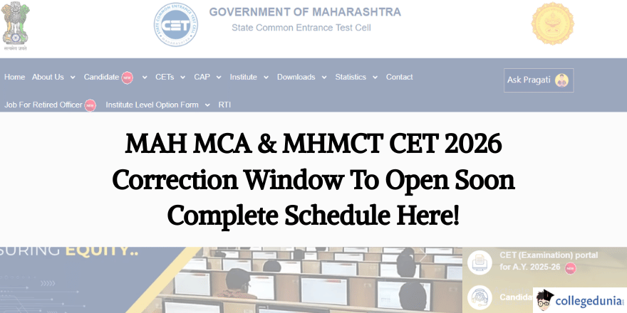 MAH MCA & MHMCT CET 2026 Correction Window to Open Soon