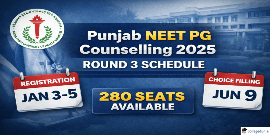 Punjab NEET PG 2025 Round 3 Schedule Released 