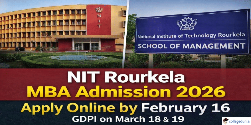 NIT Rourkela MBA Admission 2026 Ongoing