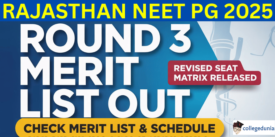 Rajasthan NEET PG 2025 Round 3 Merit List Out
