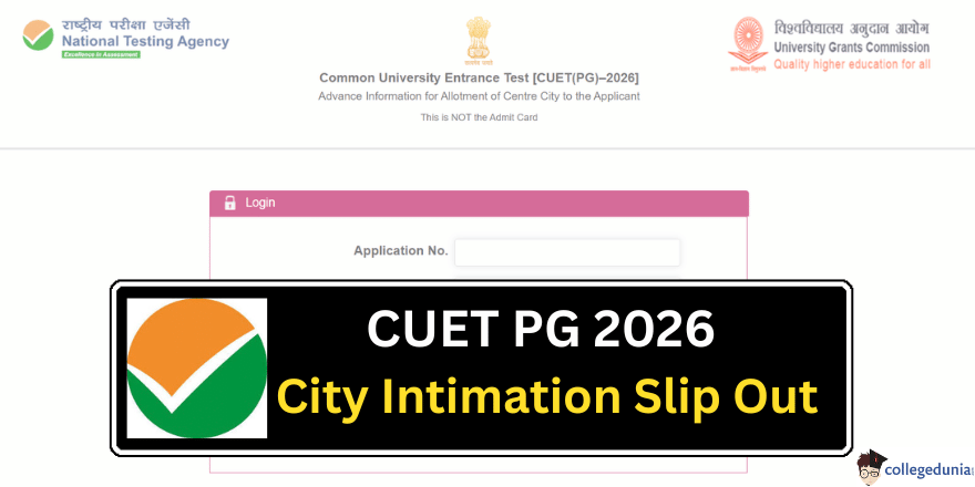 CUET PG CITY INITIMATION SLIP IS OUT