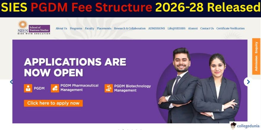 SIES PGDM Fee Structure 2026-28 Released
