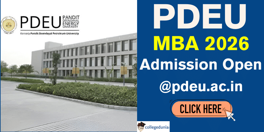 PDEU MBA Admission Open 2026