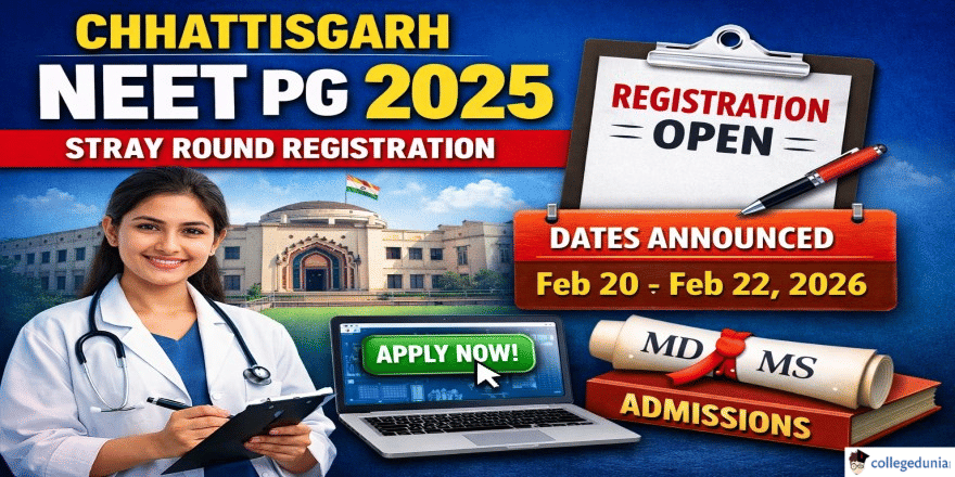 Chhattisgarh NEET PG 2025 Stray Round Registration Begins