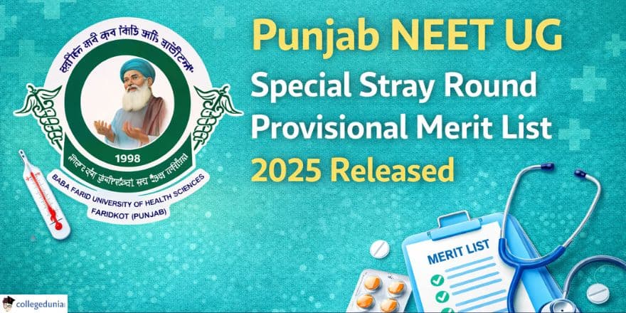 Punjab NEET UG Special Stray Round Provisional Merit List 