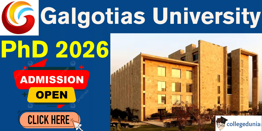 Galgotias University PhD Admission 2026 Open