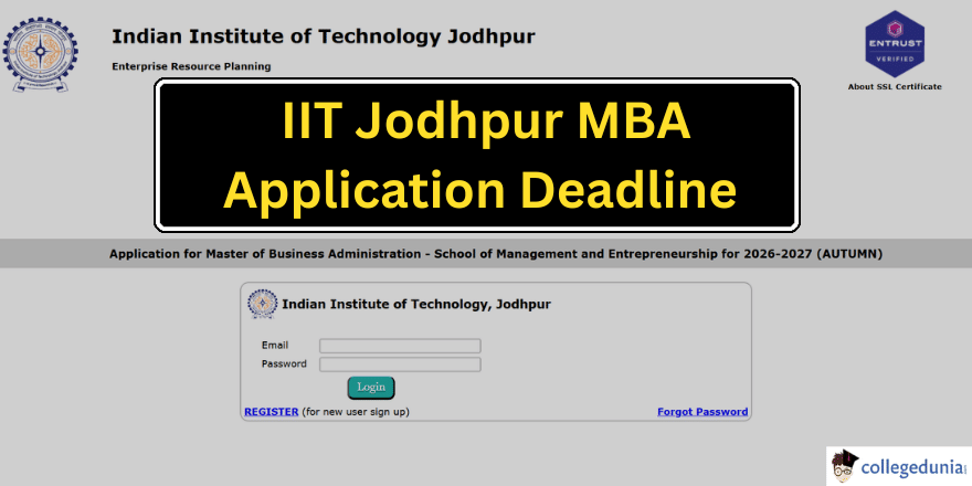 IIT Jodhpur MBA Application Deadline Extended