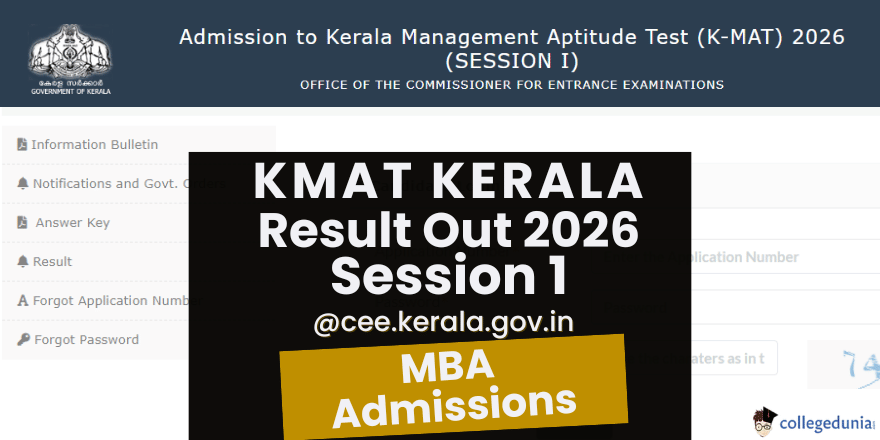 KMAT Kerala 2026 Session 1 Result Out