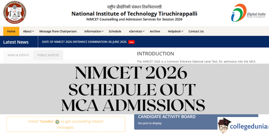 NIMCET 2026 Schedule Out