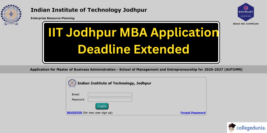 IIT Jodhpur MBA Application Deadline Extended