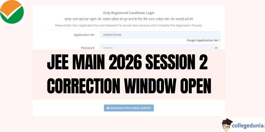 JEE Main 2026 Session 2 Correction Window Open