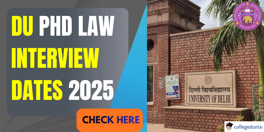 DU PhD Law Admission 2025