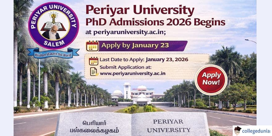 Periyar University PhD Admissions 2026 Begins