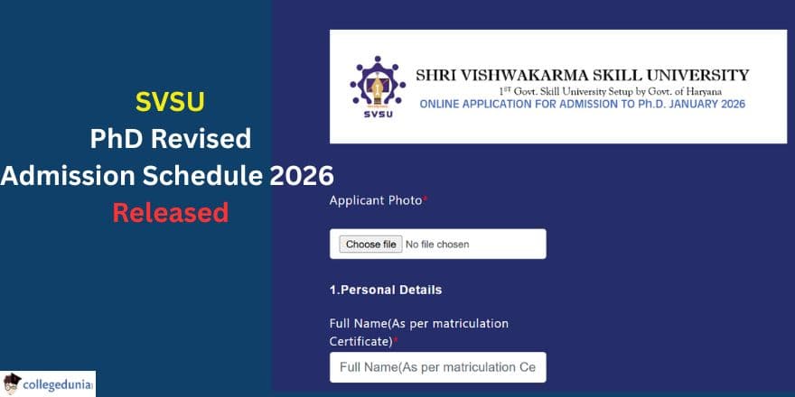 SVSU PhD Revised Admission Schedule 2026 Released