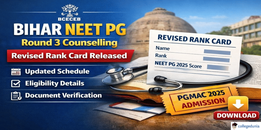 Bihar NEET PG 2025 Round 3 Revised Rank Card Released