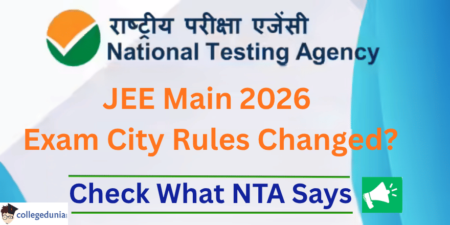 NTA  Exam City Rules for JEE Main 2026