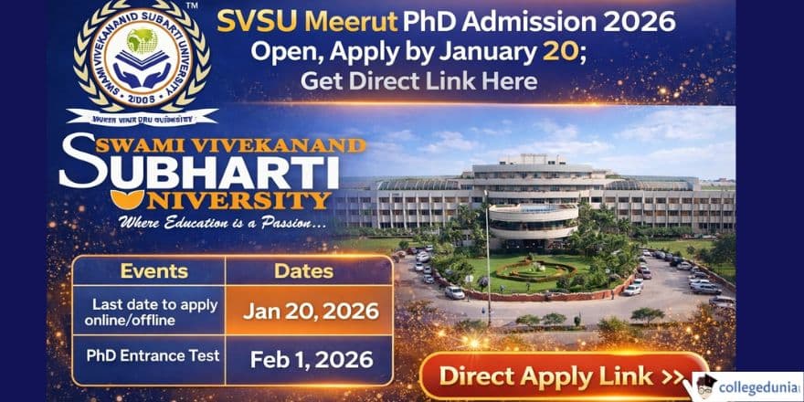 SVSU Meerut PhD Admission 2026 Open