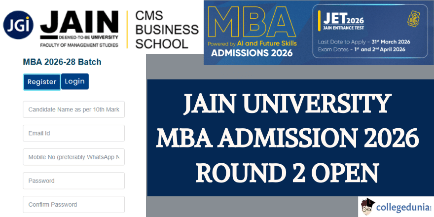 Jain University Bangalore MBA Admission 2026 Round 2 Open