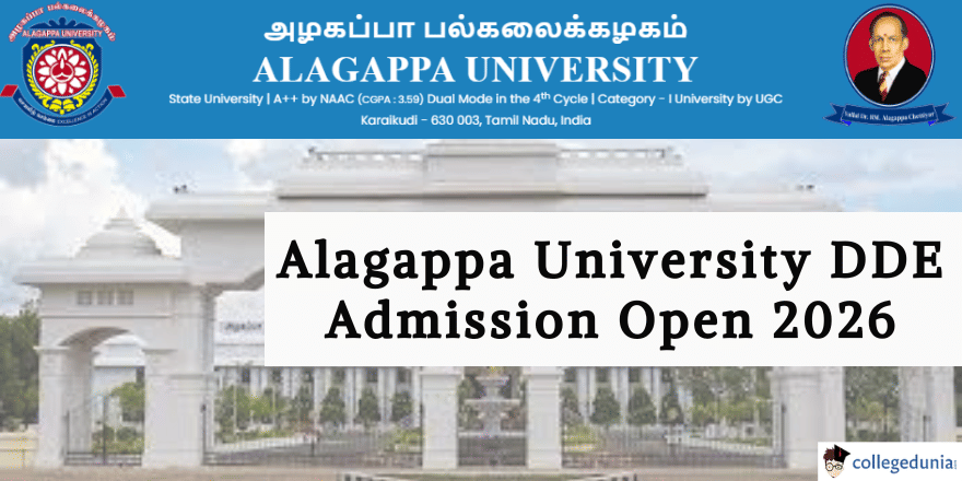 Alagappa University Distance Education Admission 2026 Open