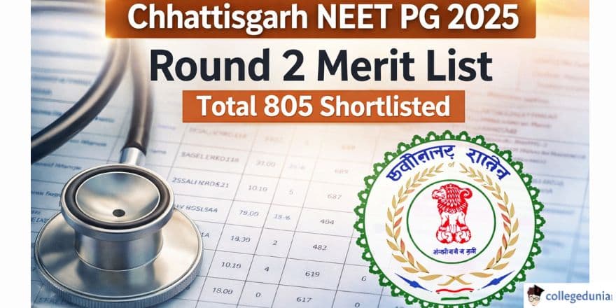 Chhattisgarh NEET PG 2025 Round 2 Merit List Released