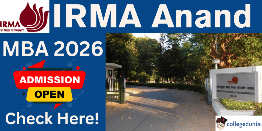 IRMA Anand MBA Admission 2026 Opens