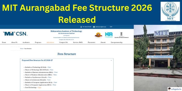 MIT Aurangabad Fee 2026 Released