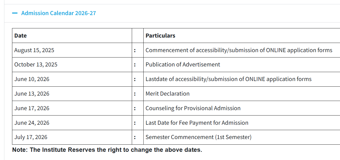 Nirma University Admission 2026