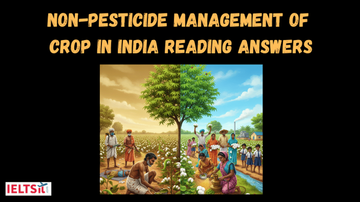 Non-Pesticide Management of Crop in India Reading Answers