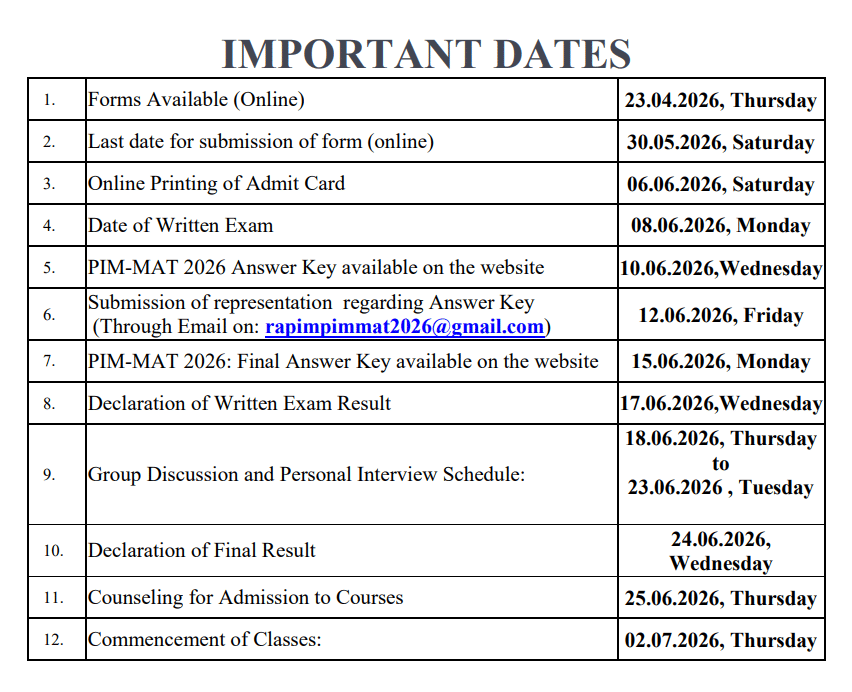 PIM-MAT 2026 Registration Deadlines Extended
