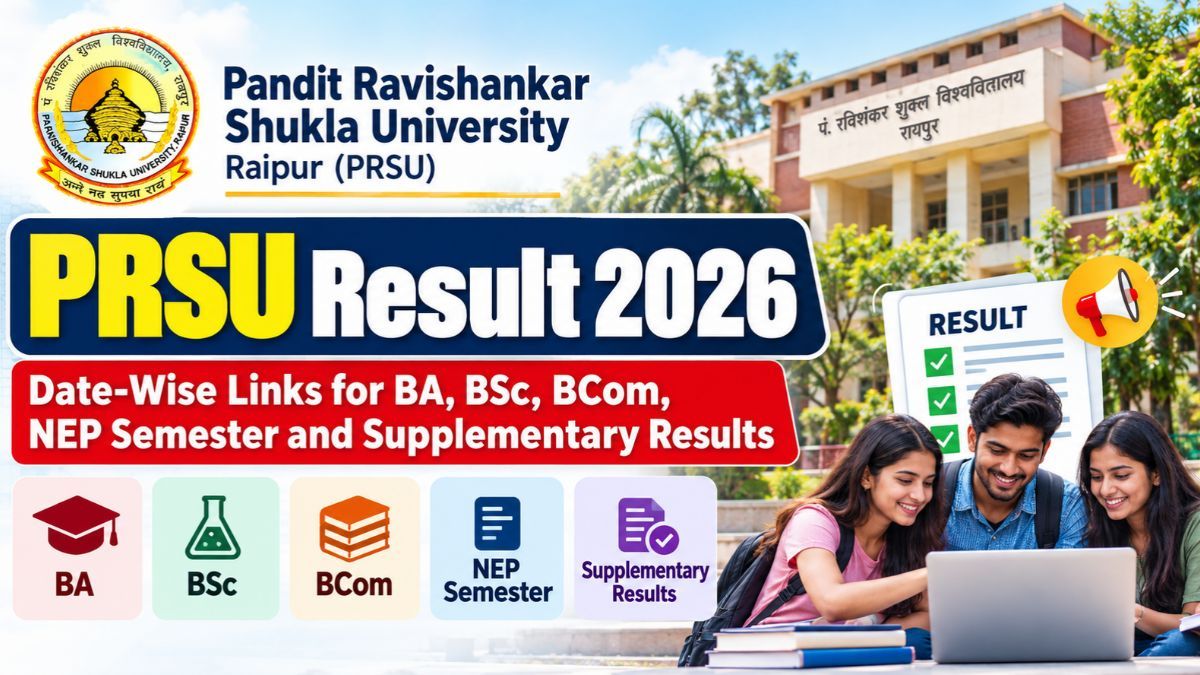 PRSU Result 2026: Date-Wise Links for BA, BSc, BCom, NEP Semester and Supplementary Results