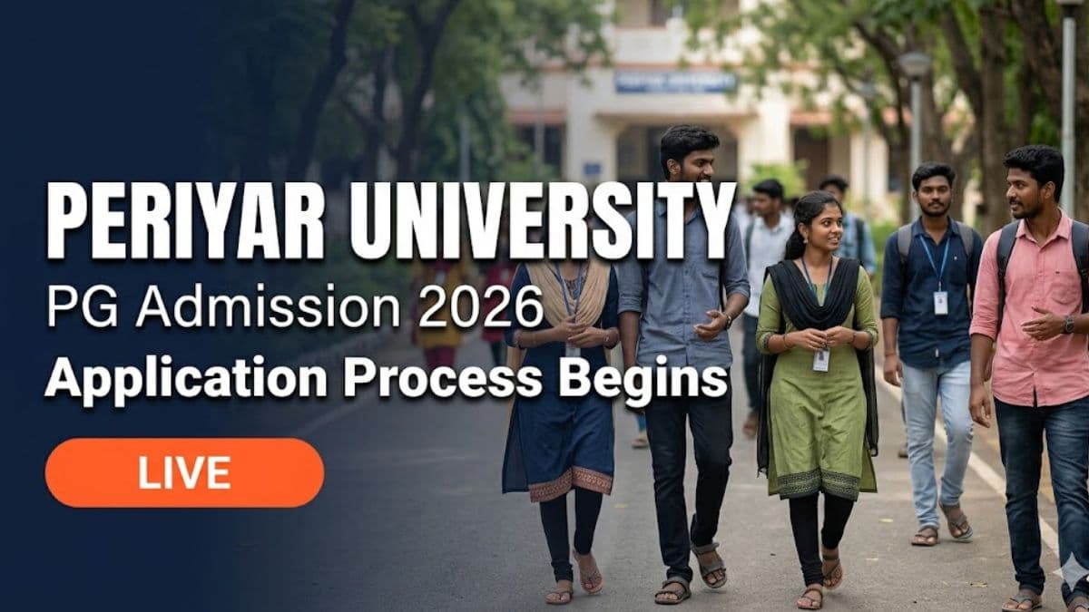Periyar University PG Admission 2026 Begins; Apply by May 31 @periyaruniversity.ac.in