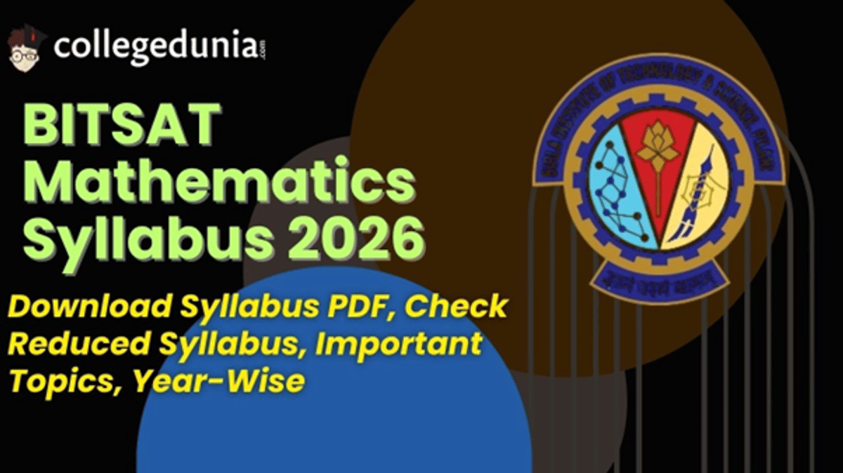 BITSAT Mathematics Syllabus 2026