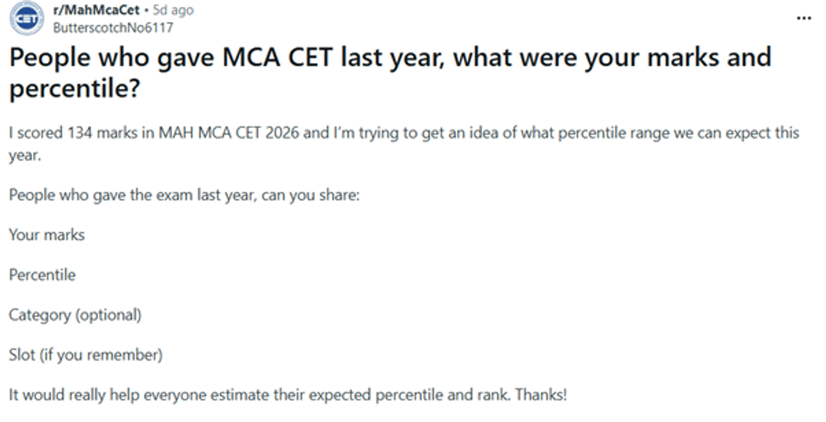 MAH MCA CET 2026 Expected Cutoff After Result: Category-Wise & College-Wise Analysis