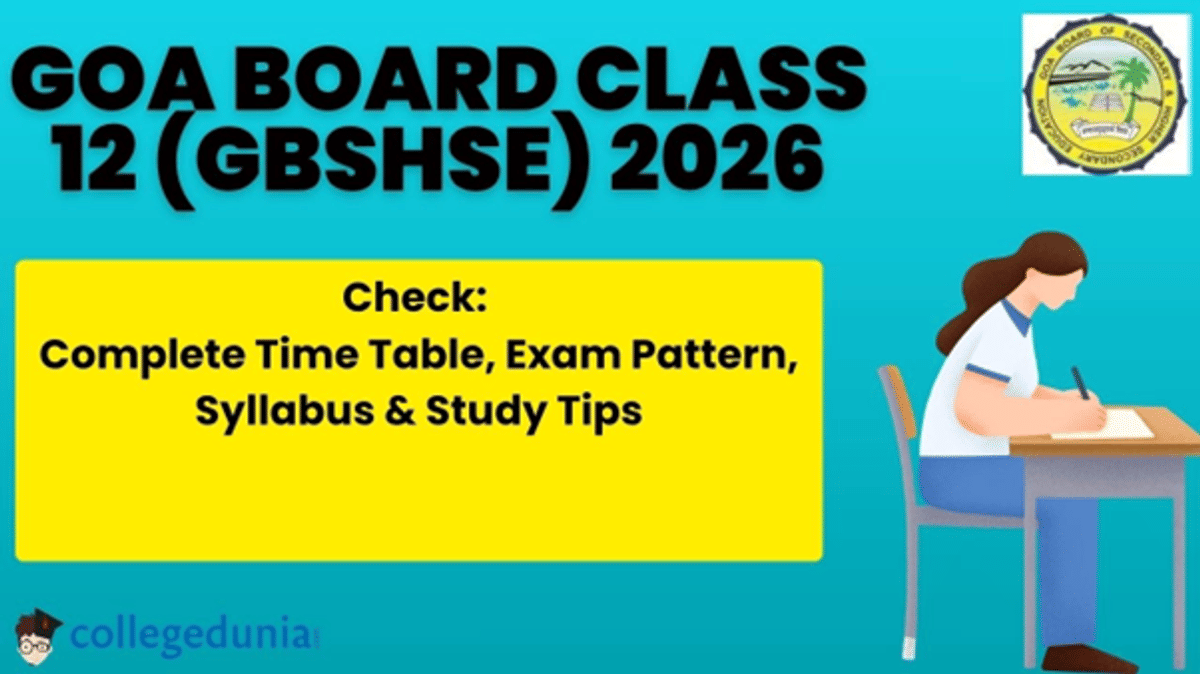 Goa Board Class 12 (GBSHSE) 2026