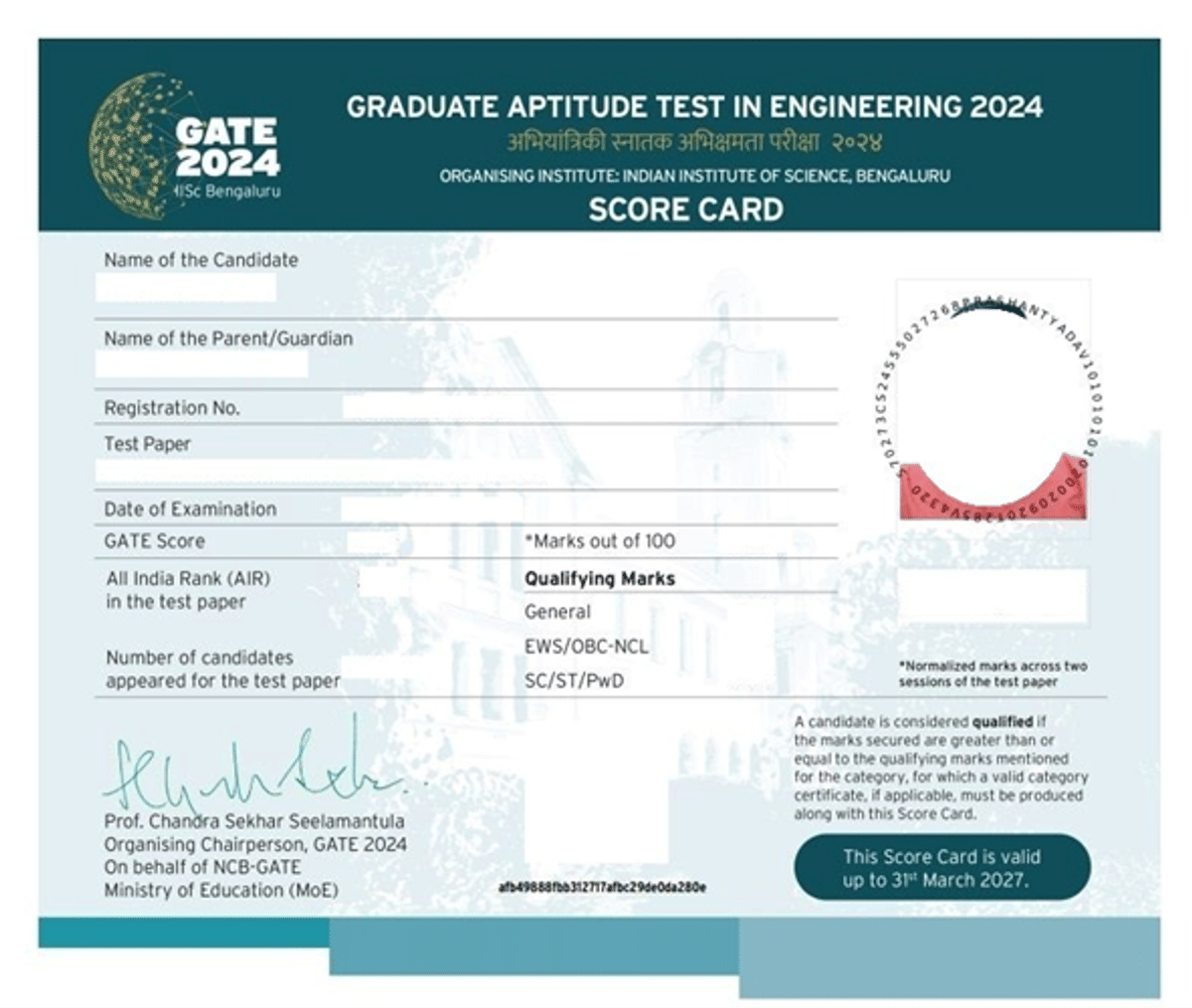 GATE 2026 Result