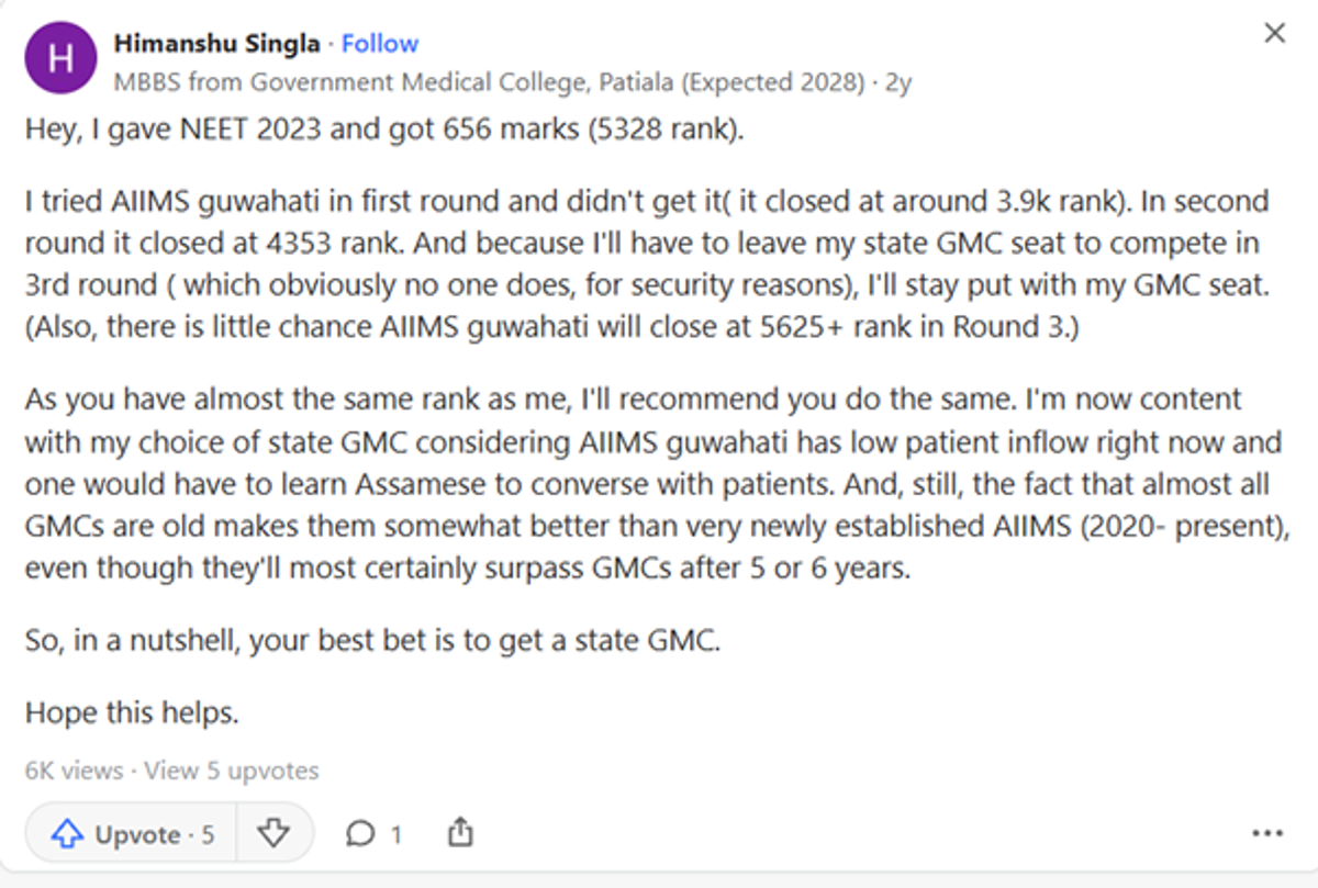 Safe Score for Government Medical Colleges in NEET 2026: Marks vs Rank Analysis