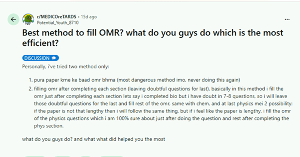 NEET 2026 OMR Sheet Filling Instructions & Common Mistakes to Avoid