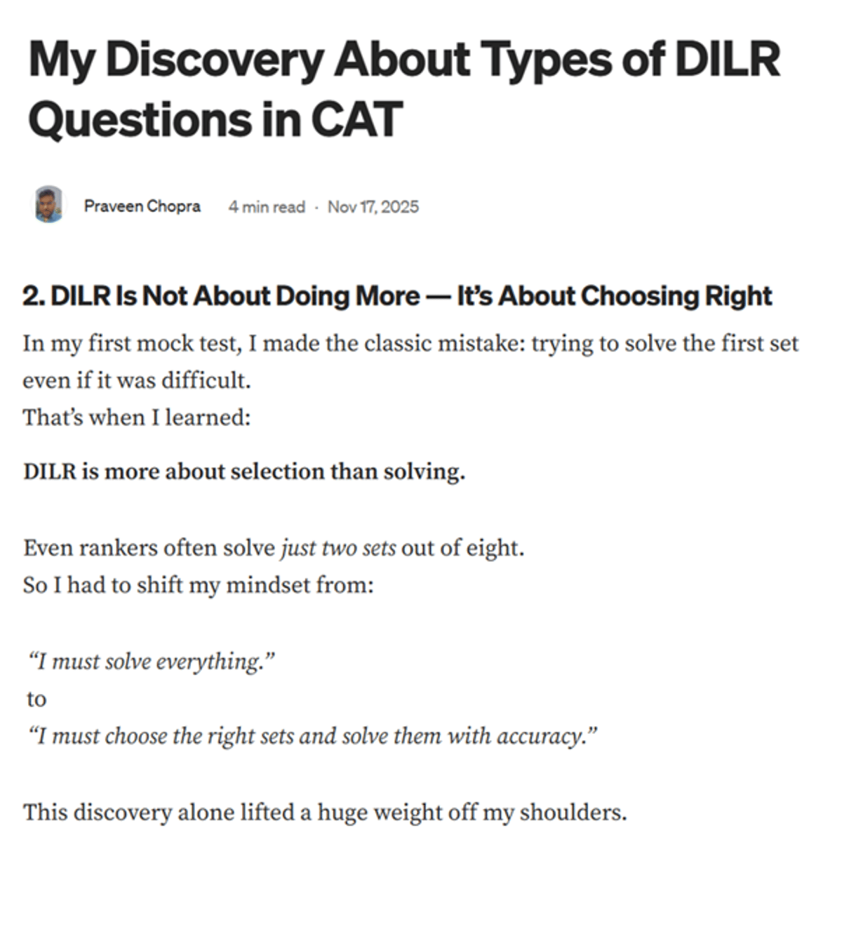 CAT 2026 DILR Strategy: How to Crack the Toughest Section