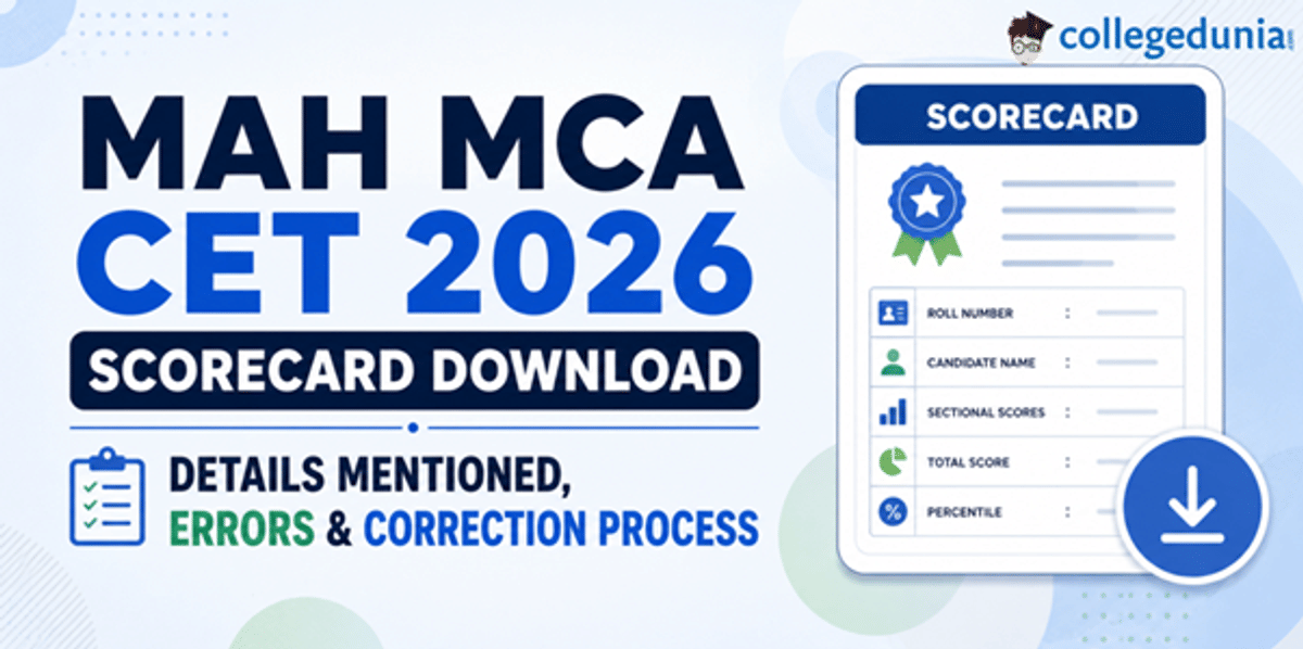 MAH MCA CET 2026 Scorecard Download – Details Mentioned, Errors & Correction Process