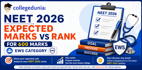 NEET 2026 Expected Marks vs Rank for 600 Marks – EWS Category
