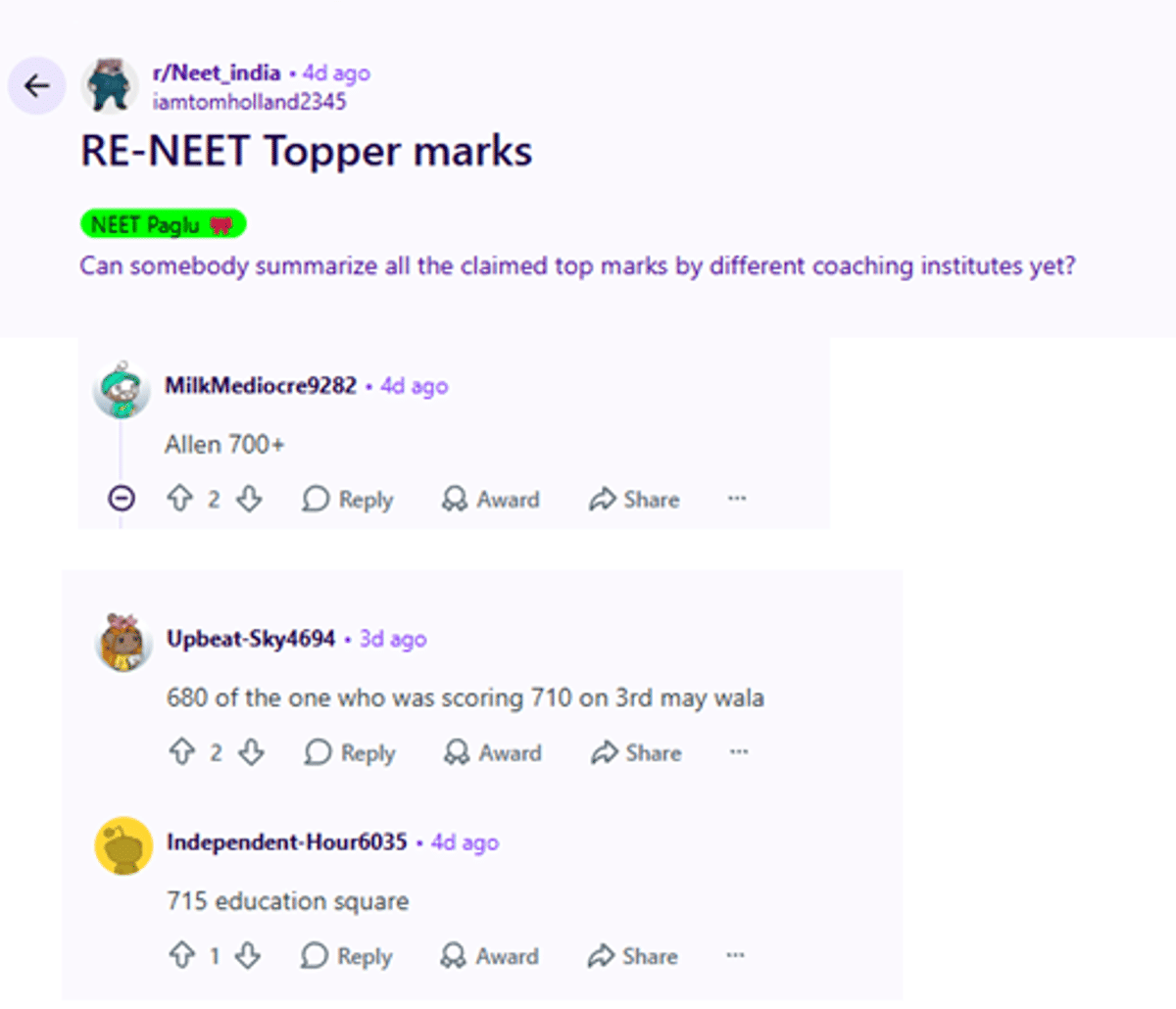 NEET Topper 2026 AIR 1: Expected Marks, Score Range and Previous Year Trends