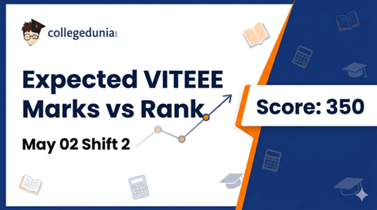 Expected VITEEE Marks vs Rank for May 02 Shift 2 for Score 350