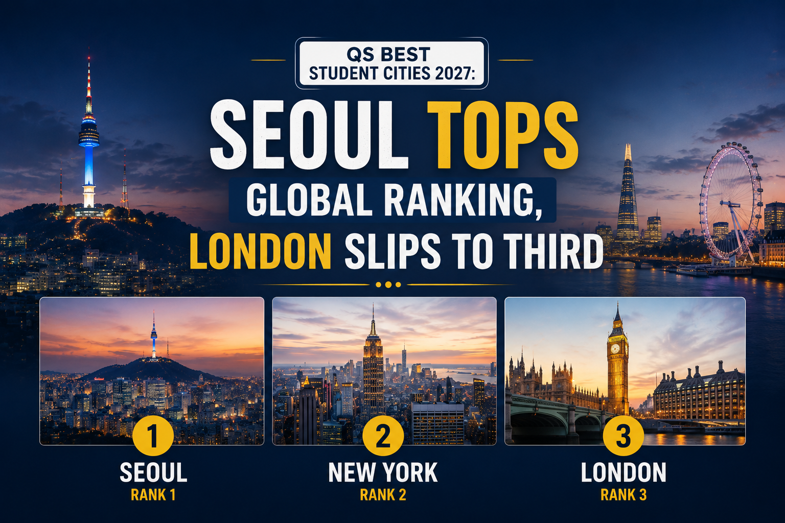 QS Best student cities 2027 rankings