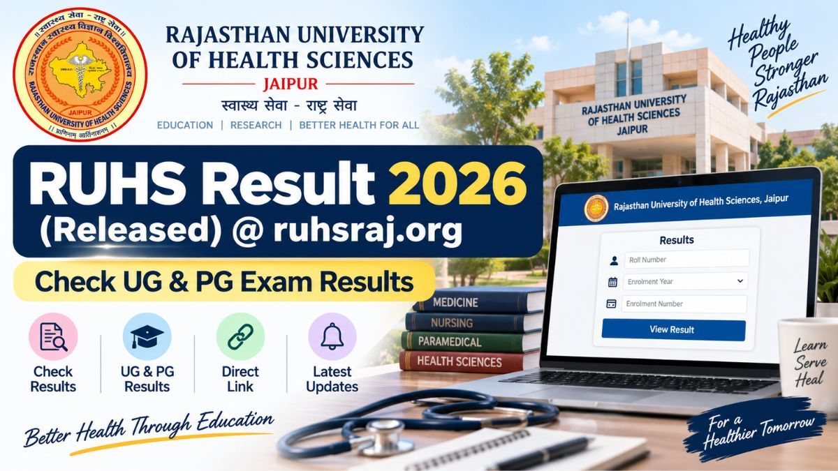 RUHS Result 2026 (Released) @ ruhsraj.org: Check UG & PG Exam Results