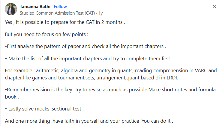 CAT 2025 Preparation