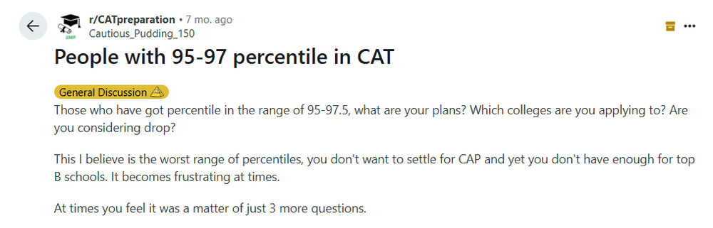 VARC Section Score and Percentile for 97 Percentile